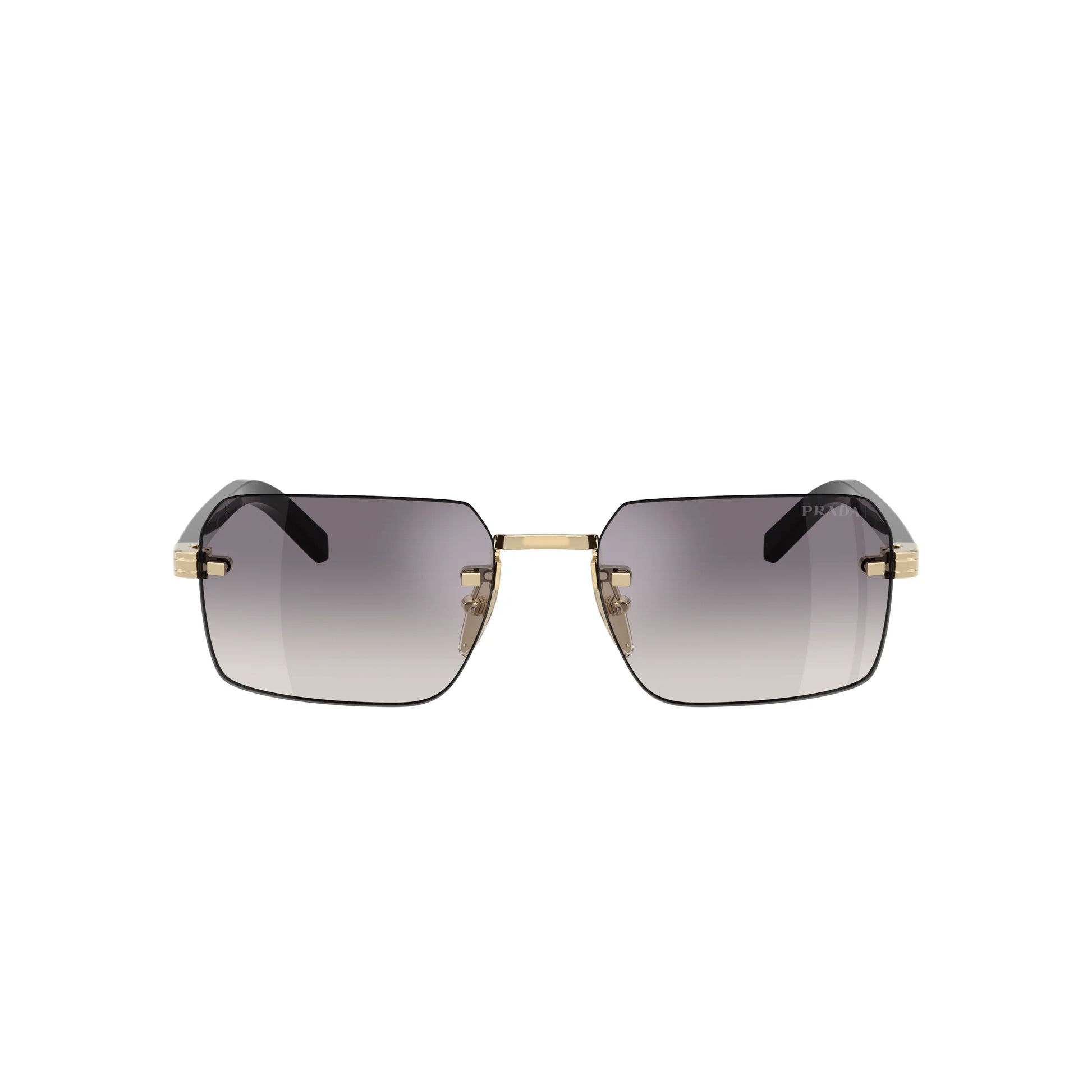 Occhiali da sole Prada PR D55S ZVN60W Oro Pallido Blu Specchiato Argento rettangolari