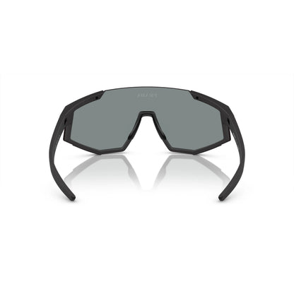 Occhiali da sole Prada Linea Rossa PS 04WS DG070A Black Rubber Blue Mirror -dettagli1
