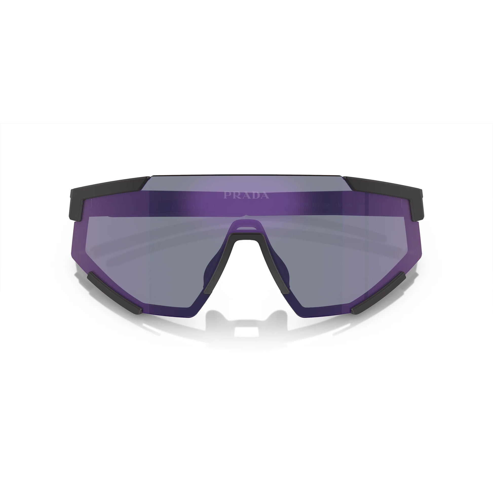 Occhiali da sole Prada Linea Rossa PS 04WS DG070A Black Rubber Blue Mirror -dettagli2