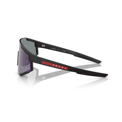 Occhiali da sole Prada Linea Rossa PS 04WS DG070A Black Rubber Blue Mirror -dettagli
