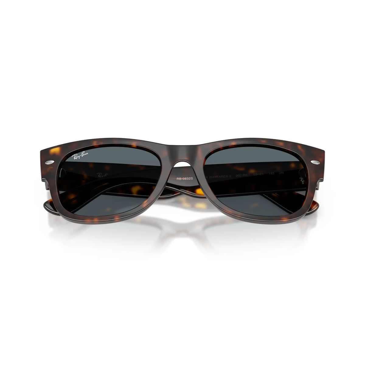 Ray-Ban Sonnenbrille Mega Wayfarer II RB0832S 902/R5 Havana rechteckig