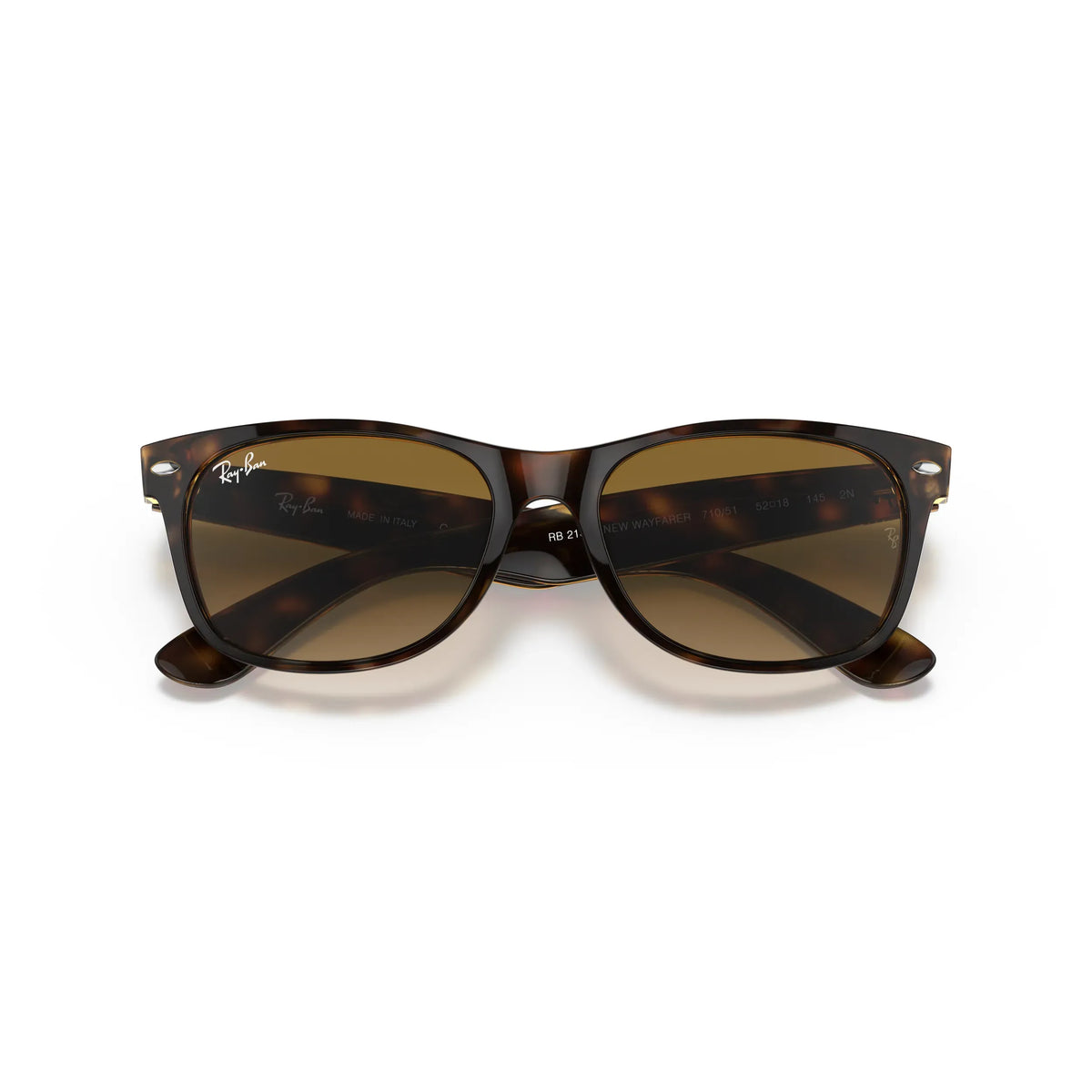 Occhiali da sole Ray-Ban New Wayfarer RB2132 710/51 Havana chiaro rettangolare