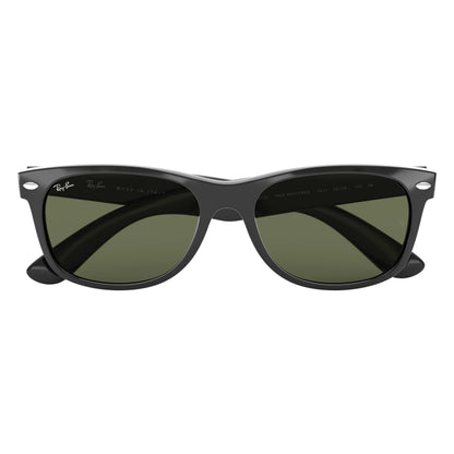 Occhiali da sole Ray-Ban New Wayfarer RB2132 901L Nero lucido rettangolare