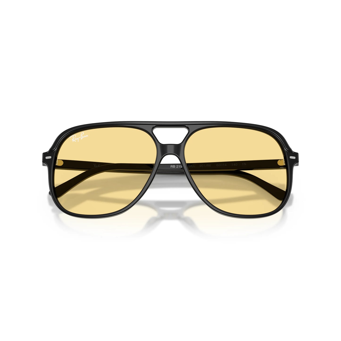 Occhiali da sole Ray-Ban Bill RB2198 901/R6 Black Yellow oversize -dettagli2
