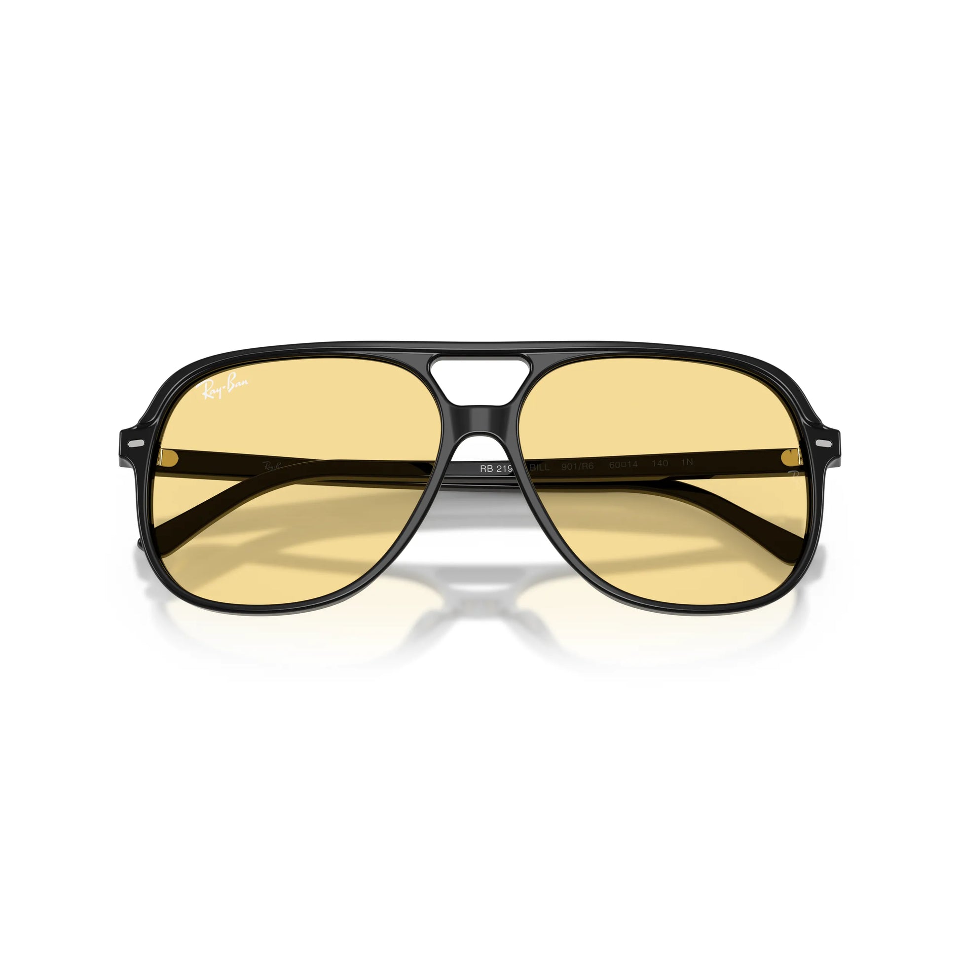 Occhiali da sole Ray-Ban Bill RB2198 901/R6 Black Yellow oversize -dettagli2