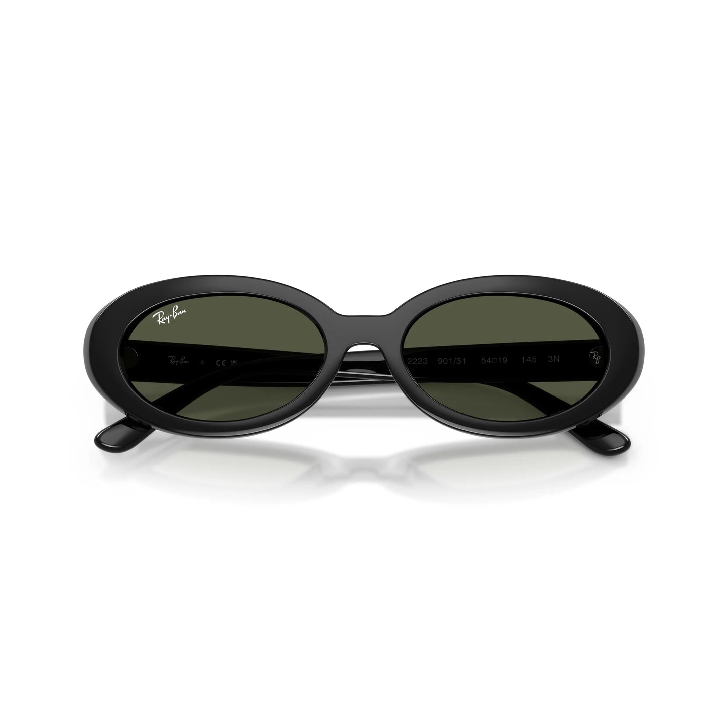 Occhiali da sole Ray-Ban RB2223 901/31 Black Green ovali -dettagli2