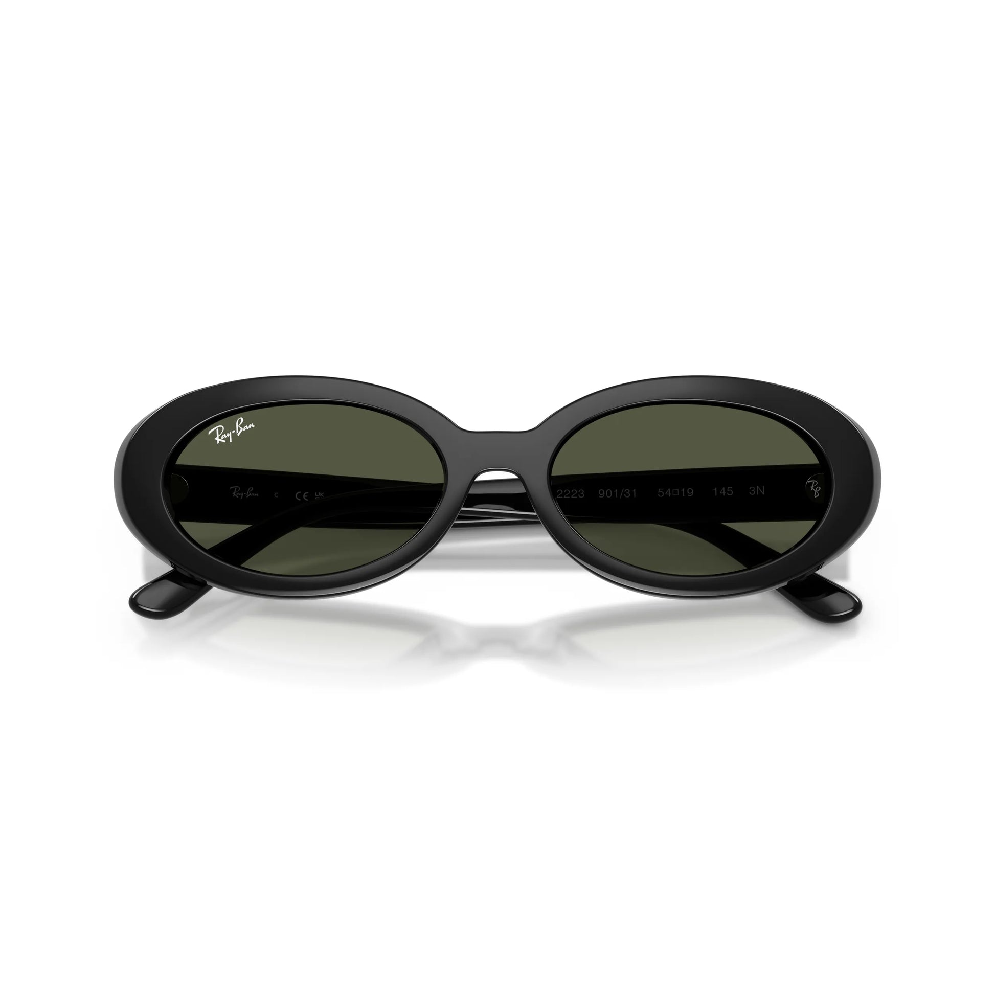 Occhiali da sole Ray-Ban RB2223 901/31 Black Green ovali -dettagli2