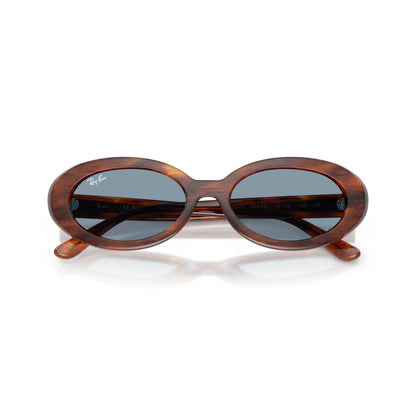 Occhiali da sole Ray-Ban RB2223 954/56 Striato Havana Blue ovali -dettagli2