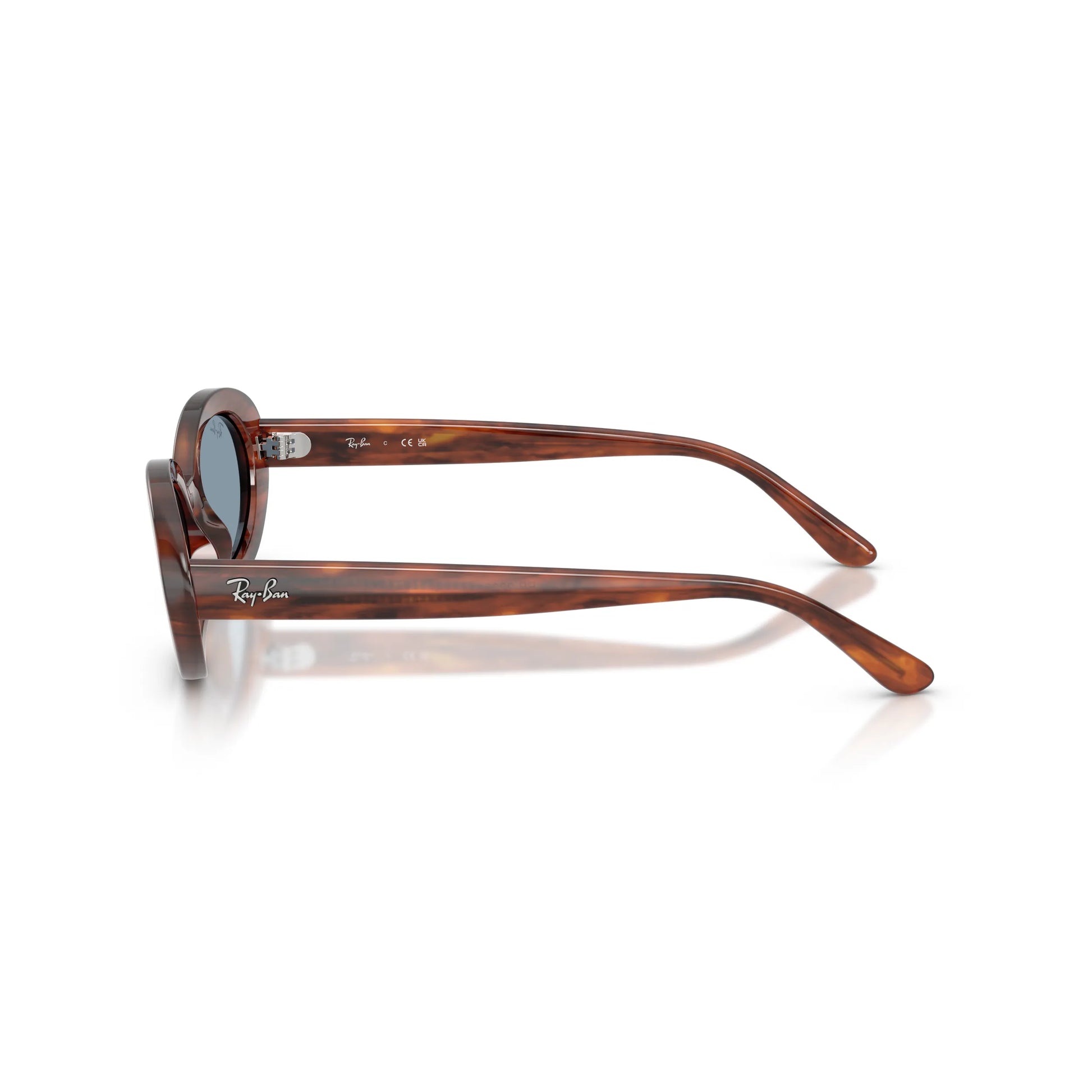 Occhiali da sole Ray-Ban RB2223 954/56 Striato Havana Blue ovali -dettagli