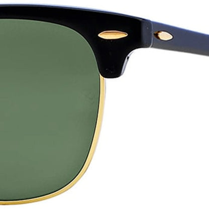 Gafas de sol Ray-Ban Clubmaster RB3016 W0365 Negro sobre dorado Montura cuadrada