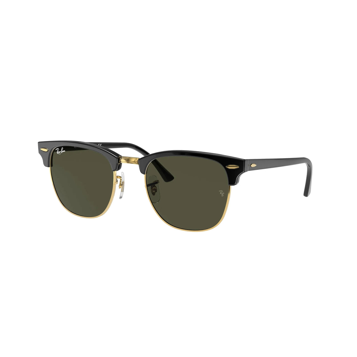 Gafas de sol Ray-Ban Clubmaster RB3016 W0365 Negro sobre dorado Montura cuadrada