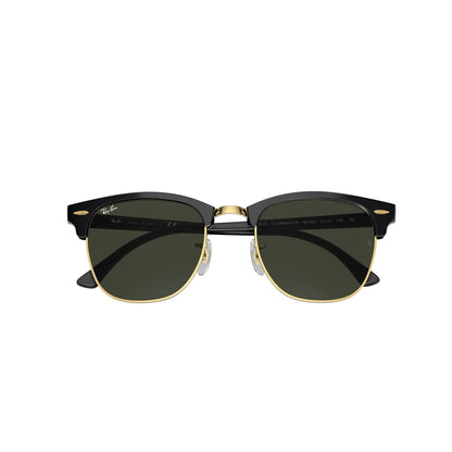 Gafas de sol Ray-Ban Clubmaster RB3016 W0365 Negro sobre dorado Montura cuadrada
