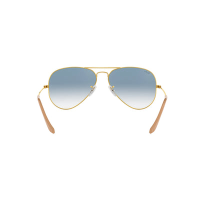 Occhiali da sole Ray-Ban Aviator Large Metal RB3025 001/3F Gold-Light Blue -dettagli1