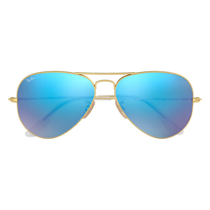 Ray-Ban Aviator Large Metal RB3025 112/17 Sonnenbrille, mattes Arista-Gold, Aviator-Form