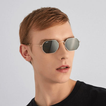 Occhiali da sole Ray-Ban Octagonal RB3556N 001 Gold -dettagli3