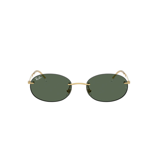 Occhiali da sole Ray-Ban RB3767 001/71 Gold Arista-Green ovali