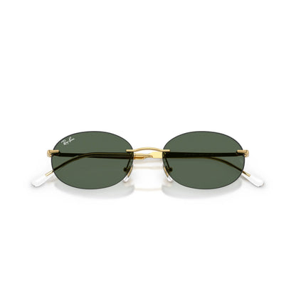 Occhiali da sole Ray-Ban RB3767 001/71 Gold Arista-Green ovali -dettagli2