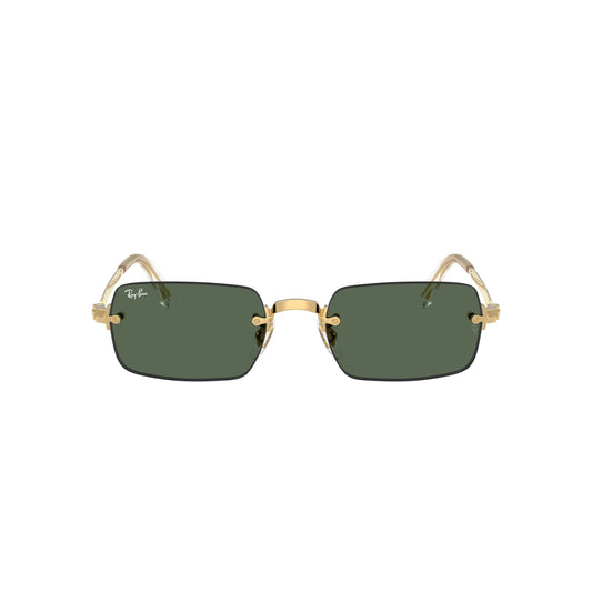 Occhiali da sole Ray-Ban RB3928 001/71 Gold Verde Scuro rettangolari