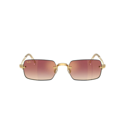 Occhiali da sole Ray-Ban RB3928 001/8H Gold Purple Gradient rettangolari