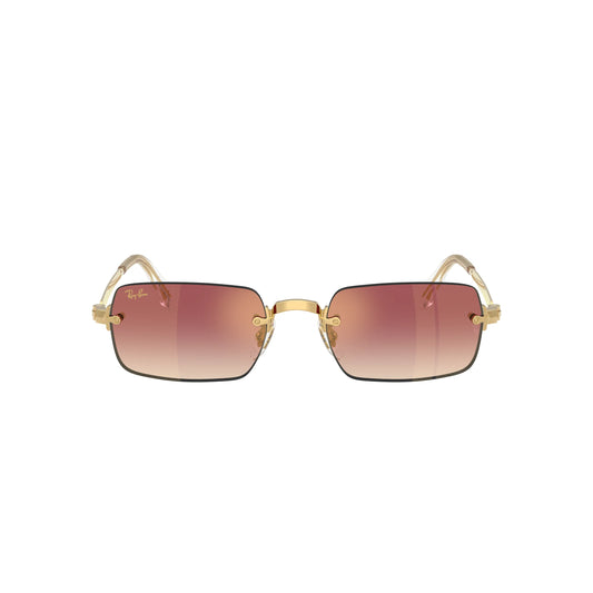 Occhiali da sole Ray-Ban RB3928 001/8H Gold Purple Gradient rettangolari