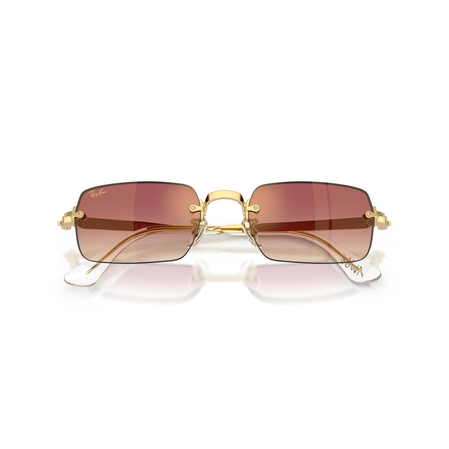 Occhiali da sole Ray-Ban RB3928 001/8H Gold Purple Gradient rettangolari -dettagli2