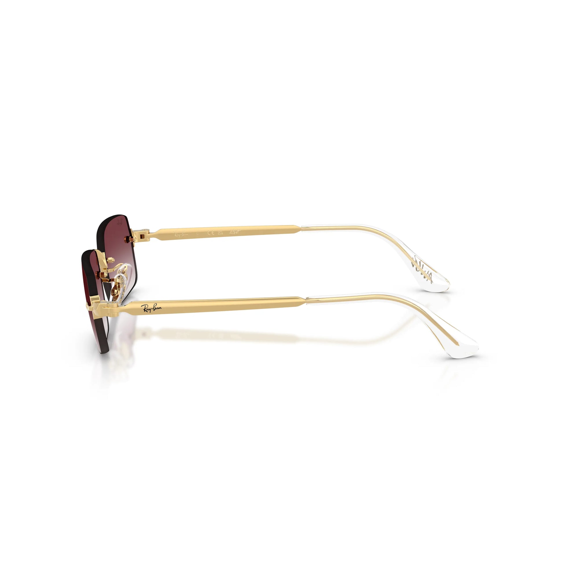 Occhiali da sole Ray-Ban RB3928 001/8H Gold Purple Gradient rettangolari -dettagli