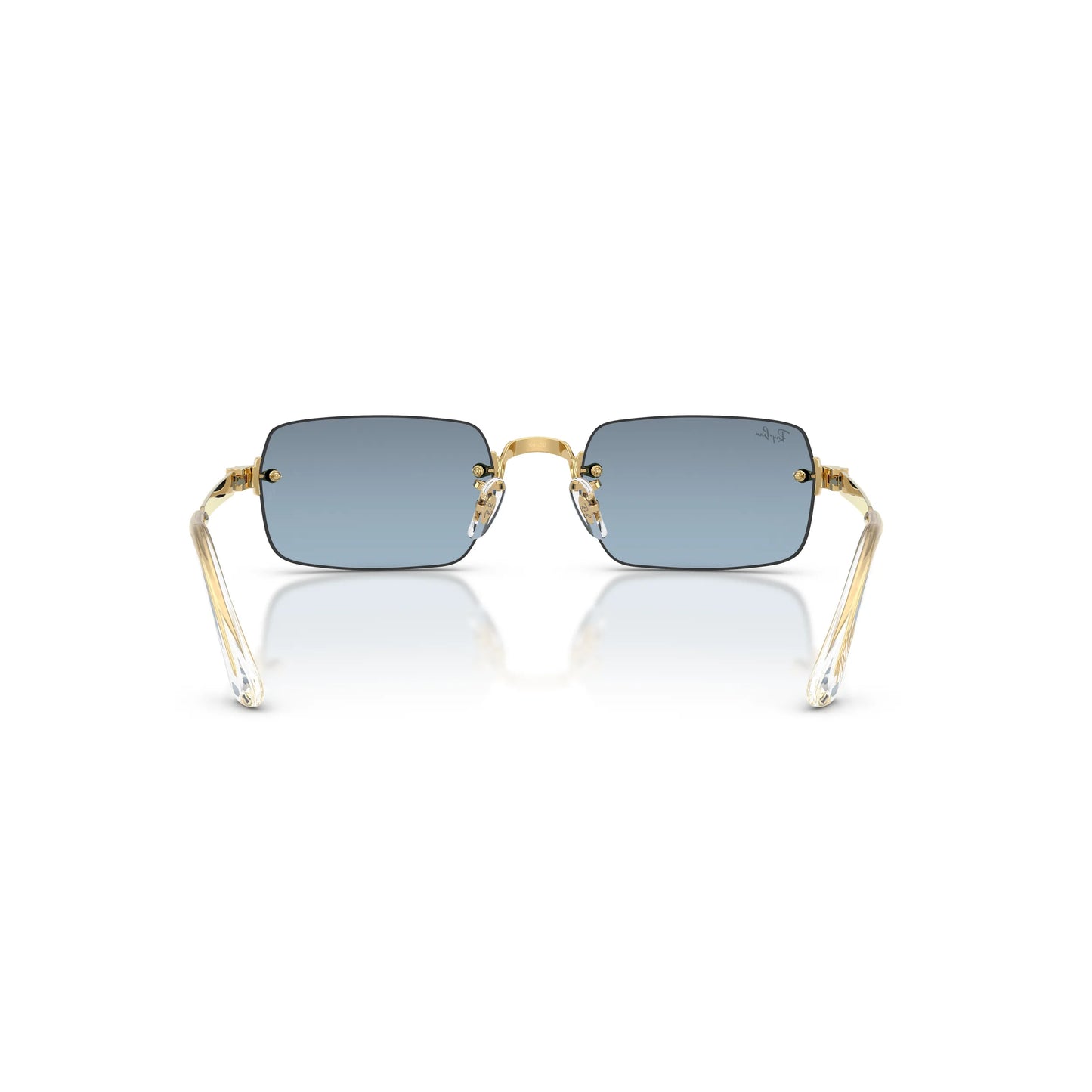 Occhiali da sole Ray-Ban RB3928 001/S2 Oro/ Blu sfumato rettangolare -dettagli1