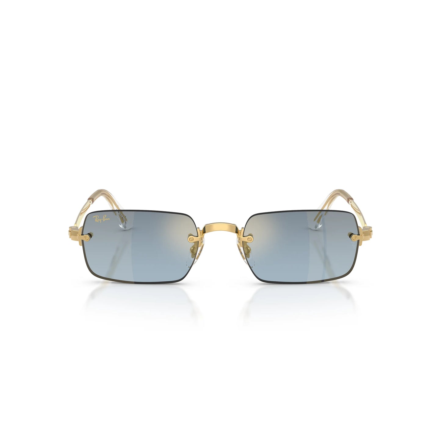 Occhiali da sole Ray-Ban RB3928 001/S2 Oro/ Blu sfumato rettangolare
