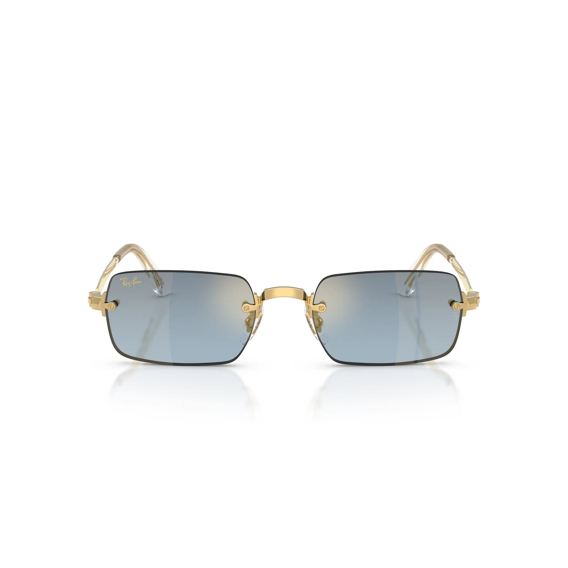 Occhiali da sole Ray-Ban RB3928 001/S2 Oro/ Blu sfumato rettangolare