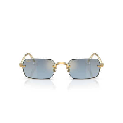 Occhiali da sole Ray-Ban RB3928 001/S2 Oro/ Blu sfumato rettangolare