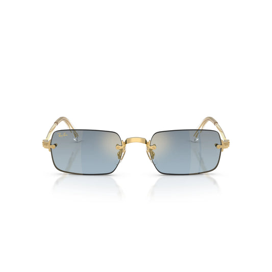 Occhiali da sole Ray-Ban RB3928 001/S2 Oro/ Blu sfumato rettangolare
