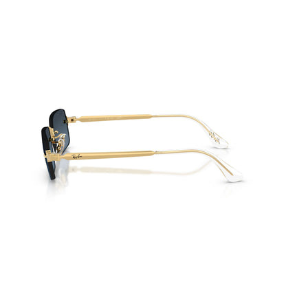 Occhiali da sole Ray-Ban RB3928 001/S2 Oro/ Blu sfumato rettangolare -dettagli