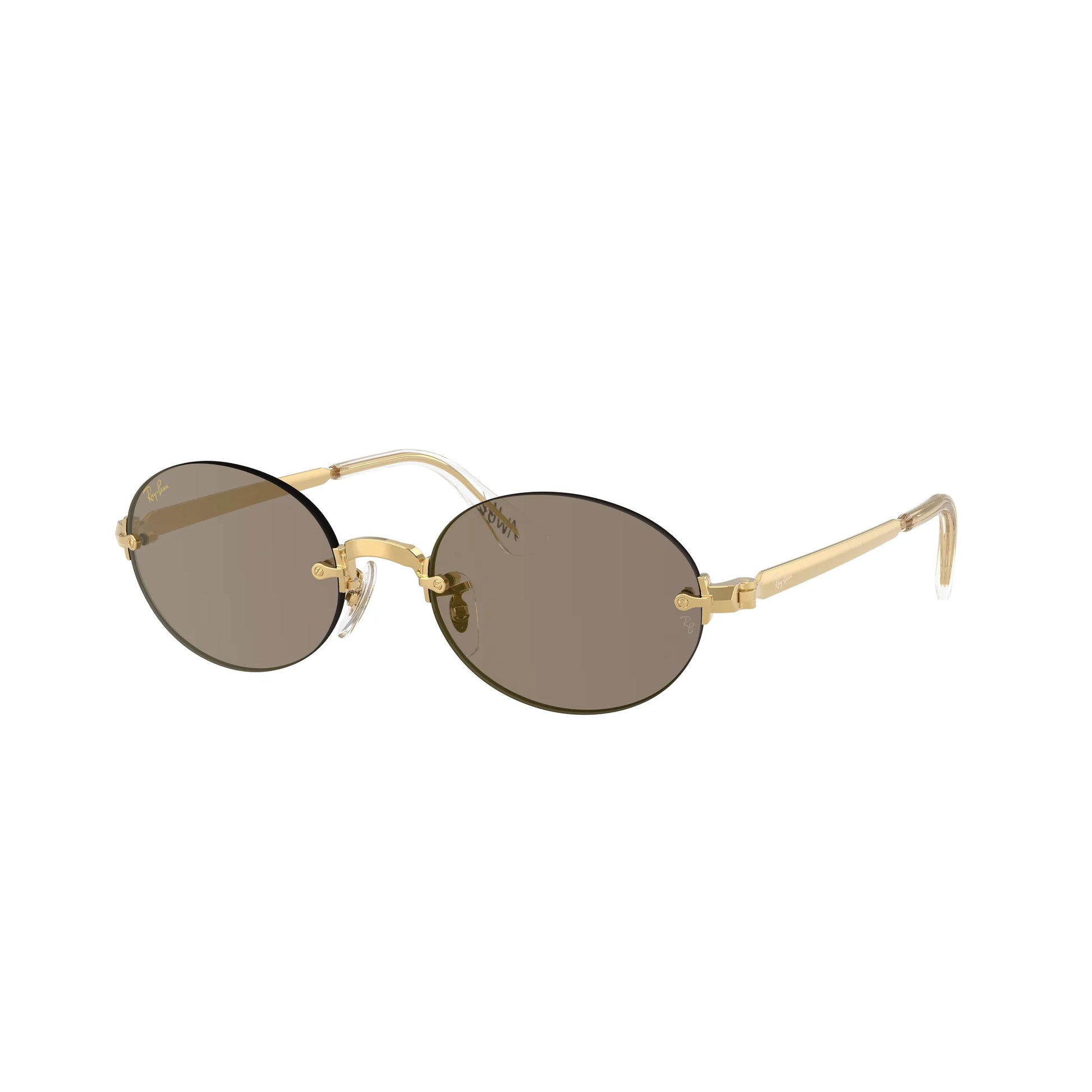 Occhiali da sole Ray-Ban A$AP Rocky RB3929 001/7I Gold Brown Mirror ovali -laterale