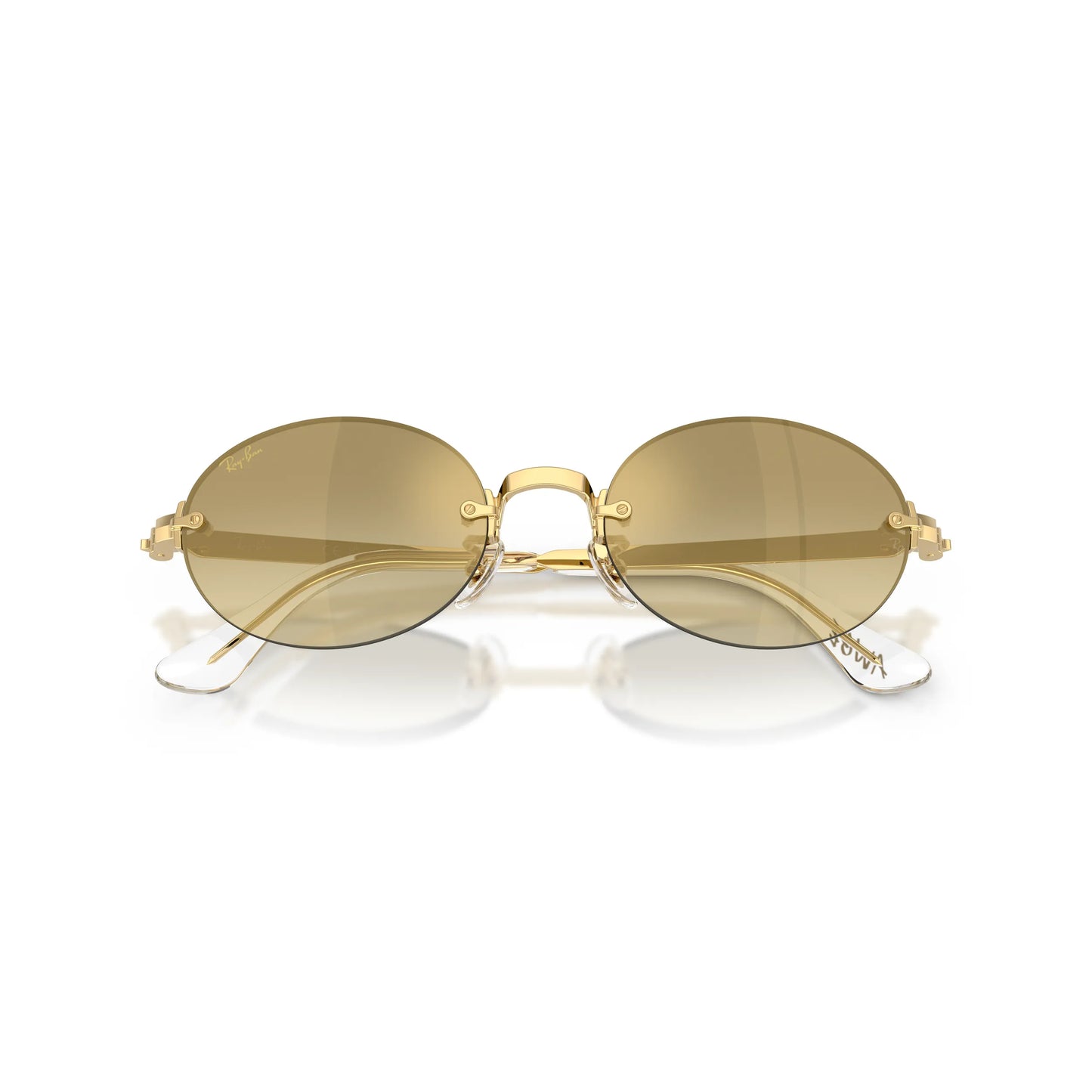 Occhiali da sole Ray-Ban A$AP Rocky RB3929 001/7I Gold Brown Mirror ovali -dettagli2