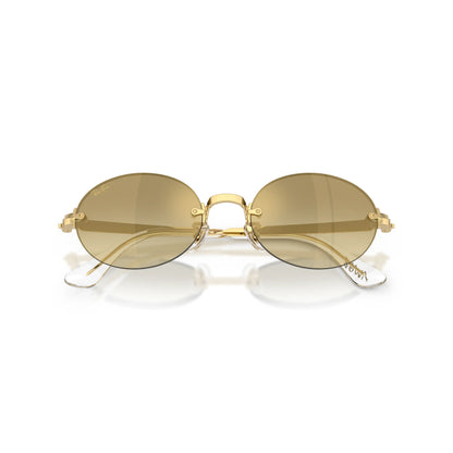 Occhiali da sole Ray-Ban A$AP Rocky RB3929 001/7I Gold Brown Mirror ovali -dettagli2