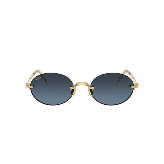 Occhiali da sole Ray-Ban A$AP Rocky RB3929 001/S2 Gold Blue Grey Sfumato ovali