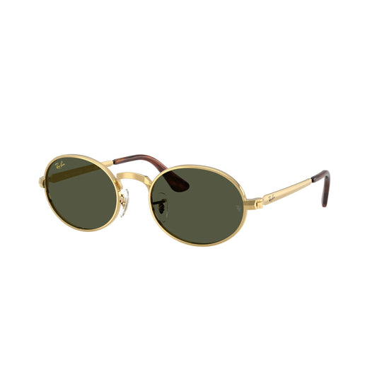 Occhiali da sole Ray-Ban A$AP Rocky RB3931 001/31 Gold Green rotondi -laterale