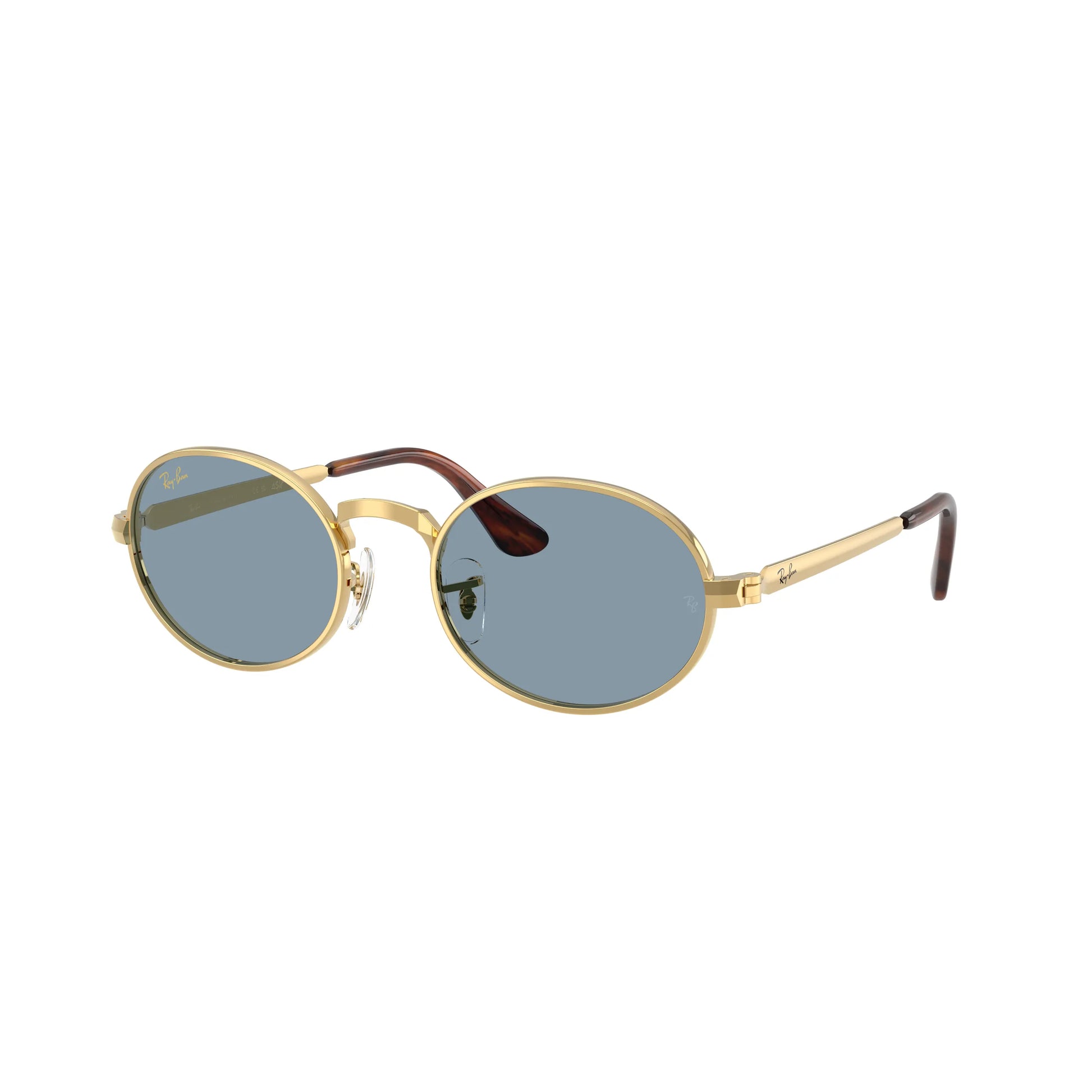 Occhiali da sole Ray-Ban A$AP Rocky RB3931 001/56 Gold Blue rotondi -laterale