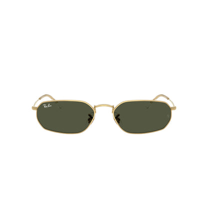 Occhiali da sole Ray-Ban RB3947 001/31 Gold Green geometrici