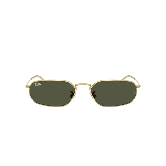 Occhiali da sole Ray-Ban RB3947 001/31 Gold Green geometrici