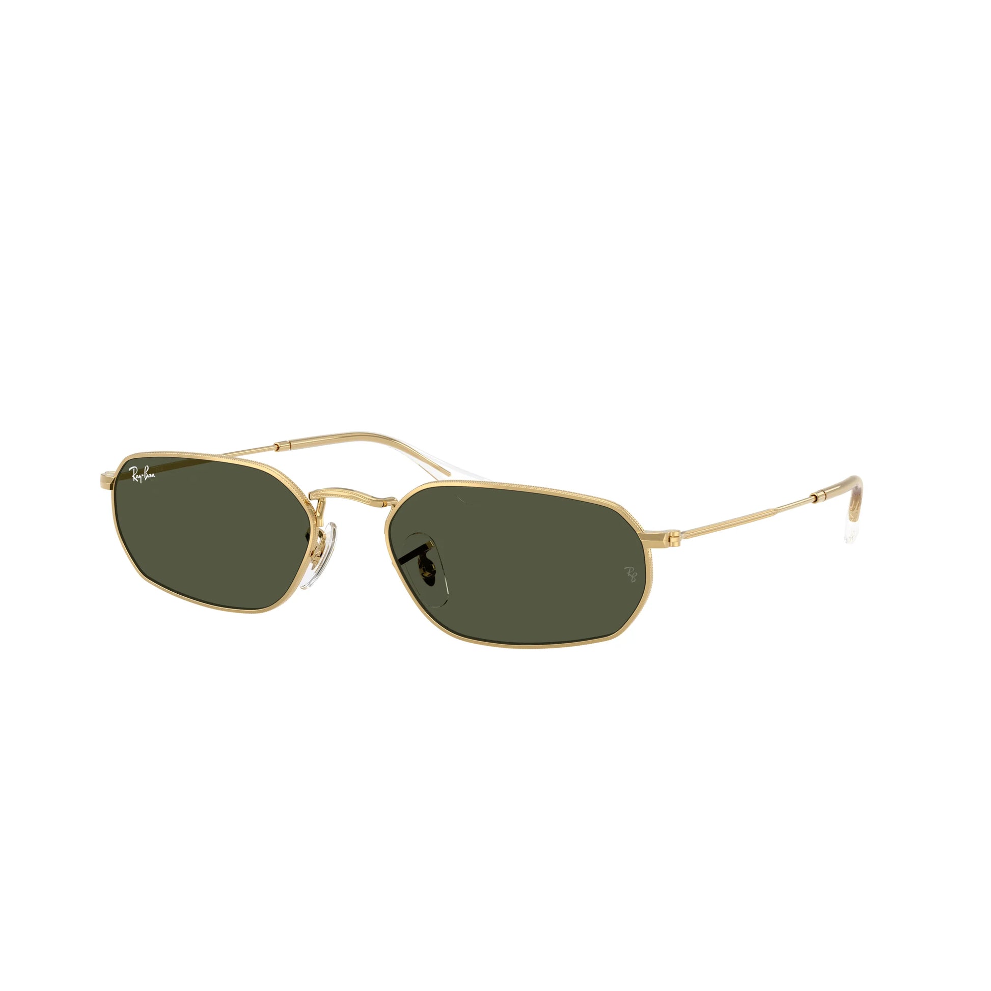 Occhiali da sole Ray-Ban RB3947 001/31 Gold Green geometrici -laterale