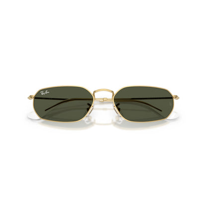 Occhiali da sole Ray-Ban RB3947 001/31 Gold Green geometrici -dettagli2