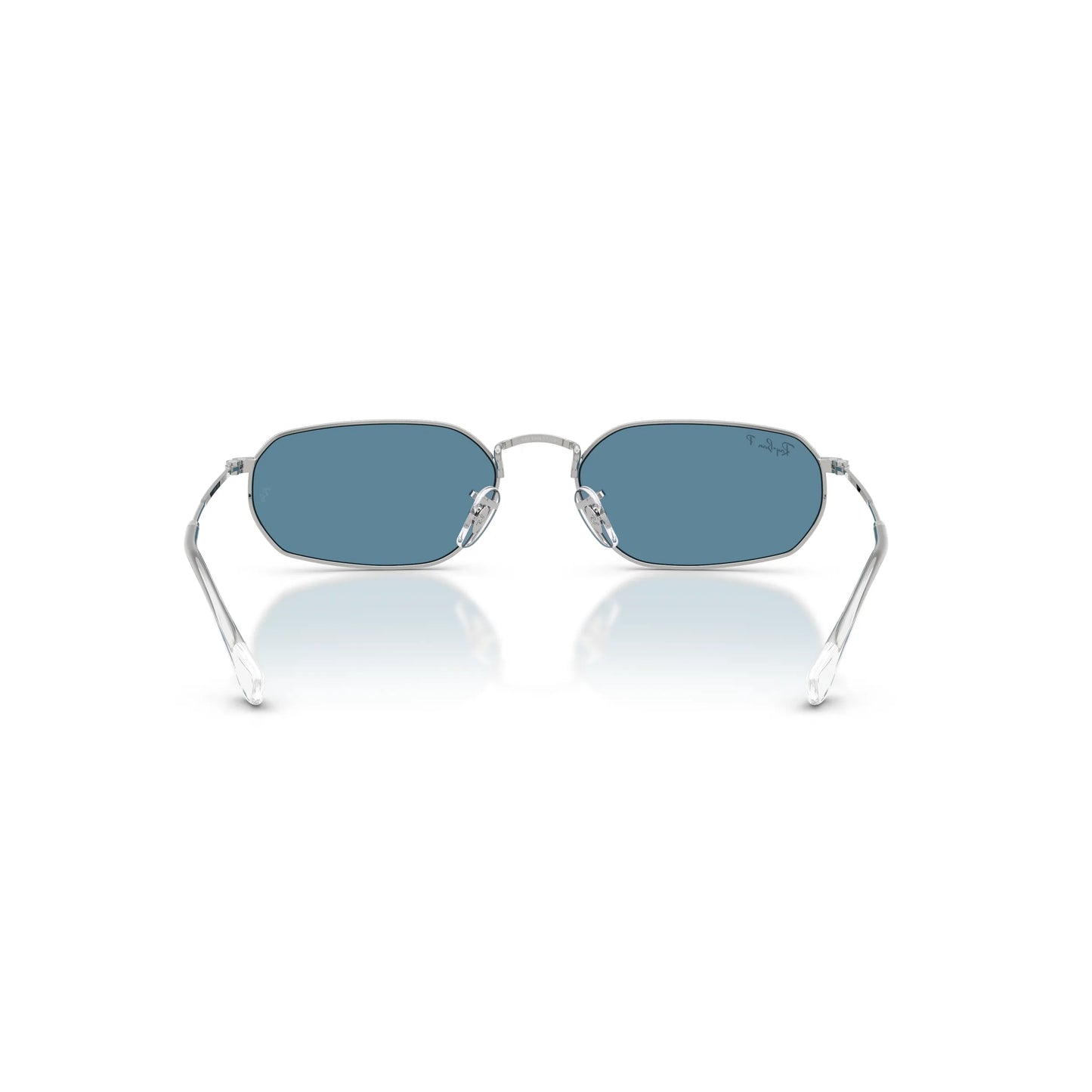 Occhiali da sole Ray-Ban RB3947 003/S2 Silver Blue Polarized geometrici -dettagli1