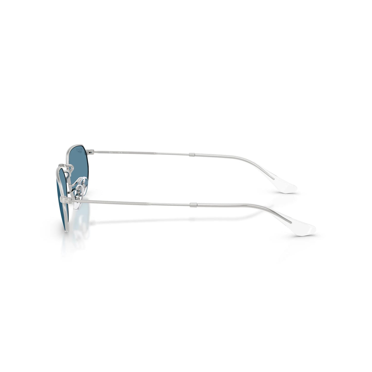 Occhiali da sole Ray-Ban RB3947 003/S2 Silver Blue Polarized geometrici -dettagli