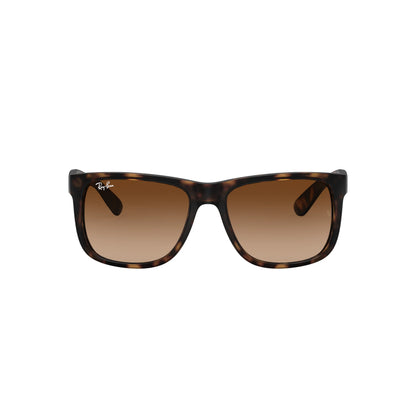 Occhiali da sole Ray-Ban Justin RB4165 710/13 Havana chiaro gommato rettangolare