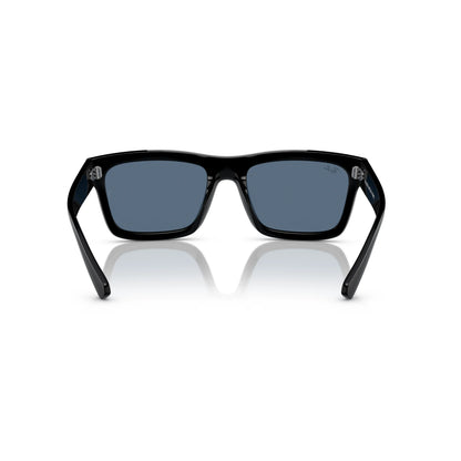 Occhiali da sole Ray-Ban Warren RB4396 667780 Black/Blue scuro rettangolari -dettagli1