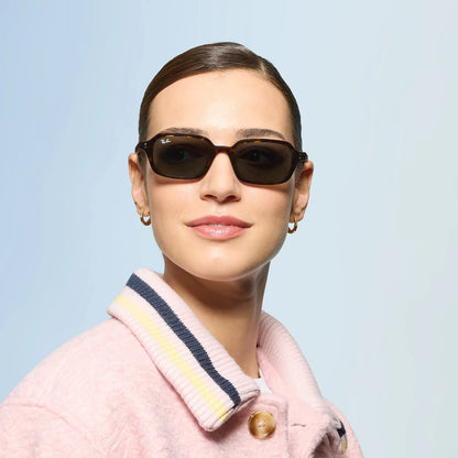 Occhiali da sole Ray-Ban RB4455 1359/87 Havana rettangolari -dettagli4