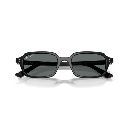 Occhiali da sole Ray-Ban RB4455 6677/81 Black Polarized rettangolari -dettagli2