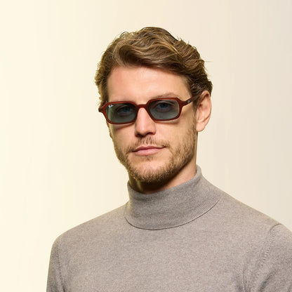 Occhiali da sole Ray-Ban RB4455 680980 Marrone Ruggine Blue rettangolari -dettagli4