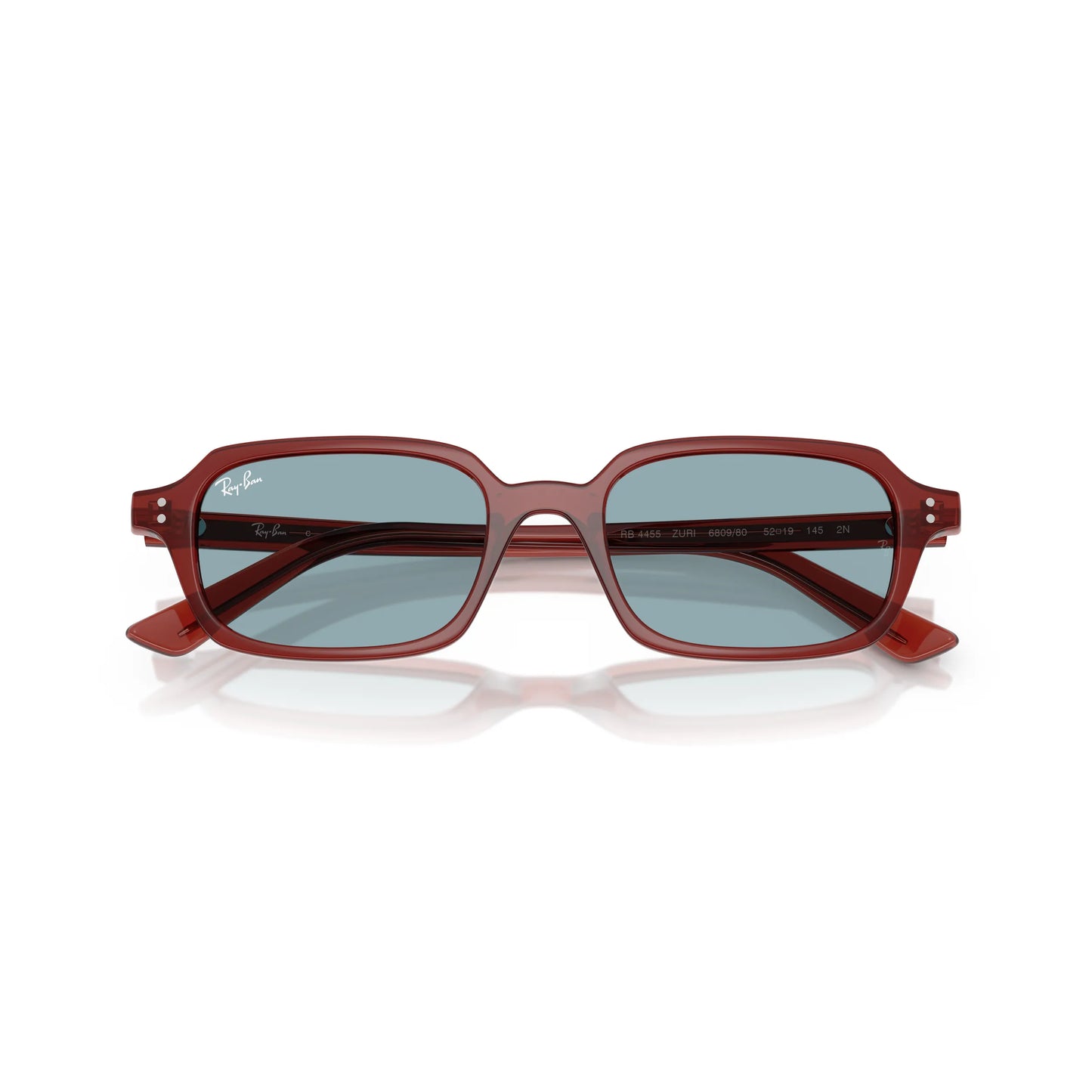 Occhiali da sole Ray-Ban RB4455 680980 Marrone Ruggine Blue rettangolari -dettagli2